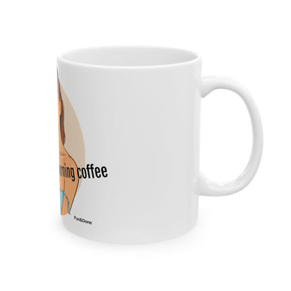 Flirty Redhead Portrait Mug | 11oz 15oz Ceramic Coffee Cup