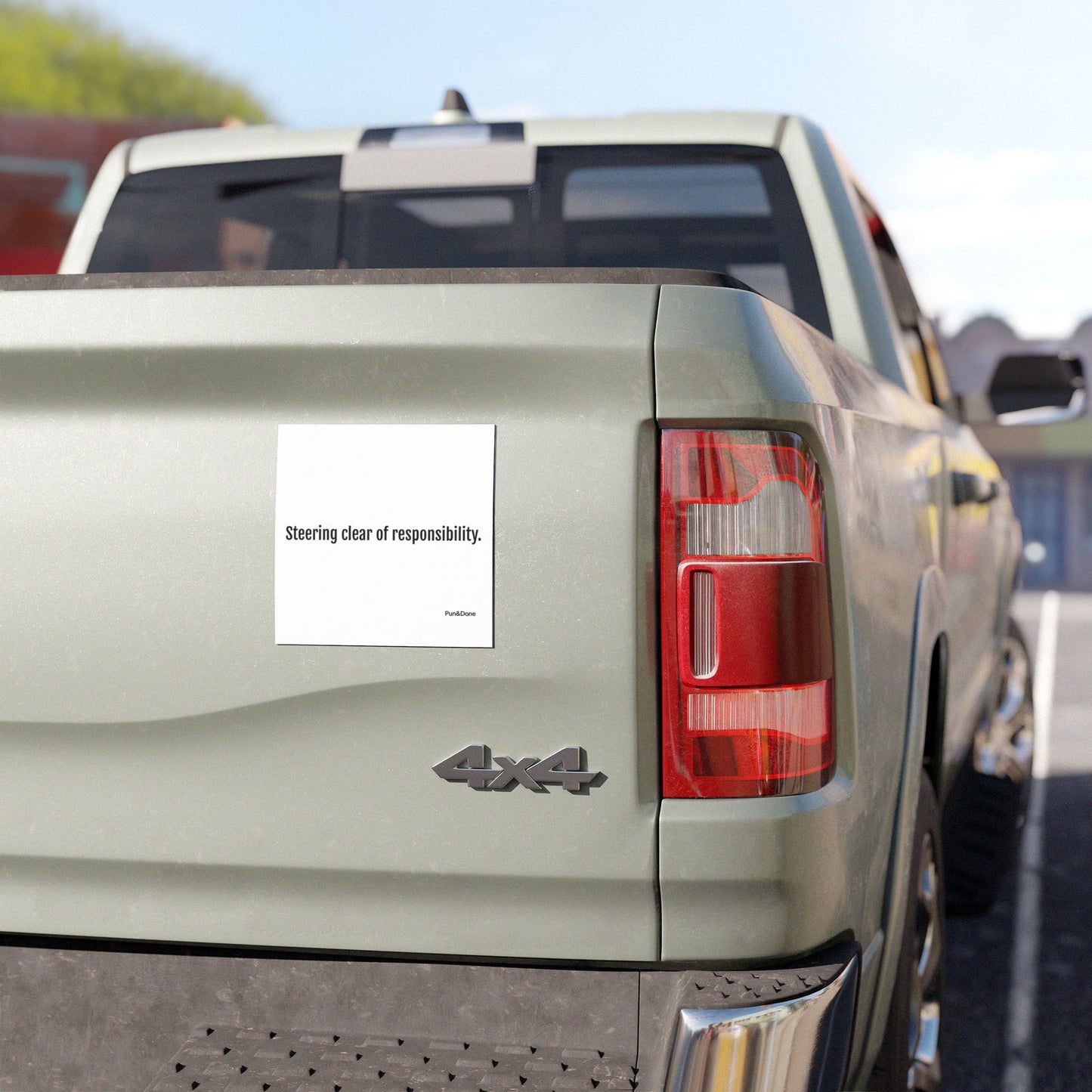Steering Clear of Responsibility - Funny Pun Car Magnets
