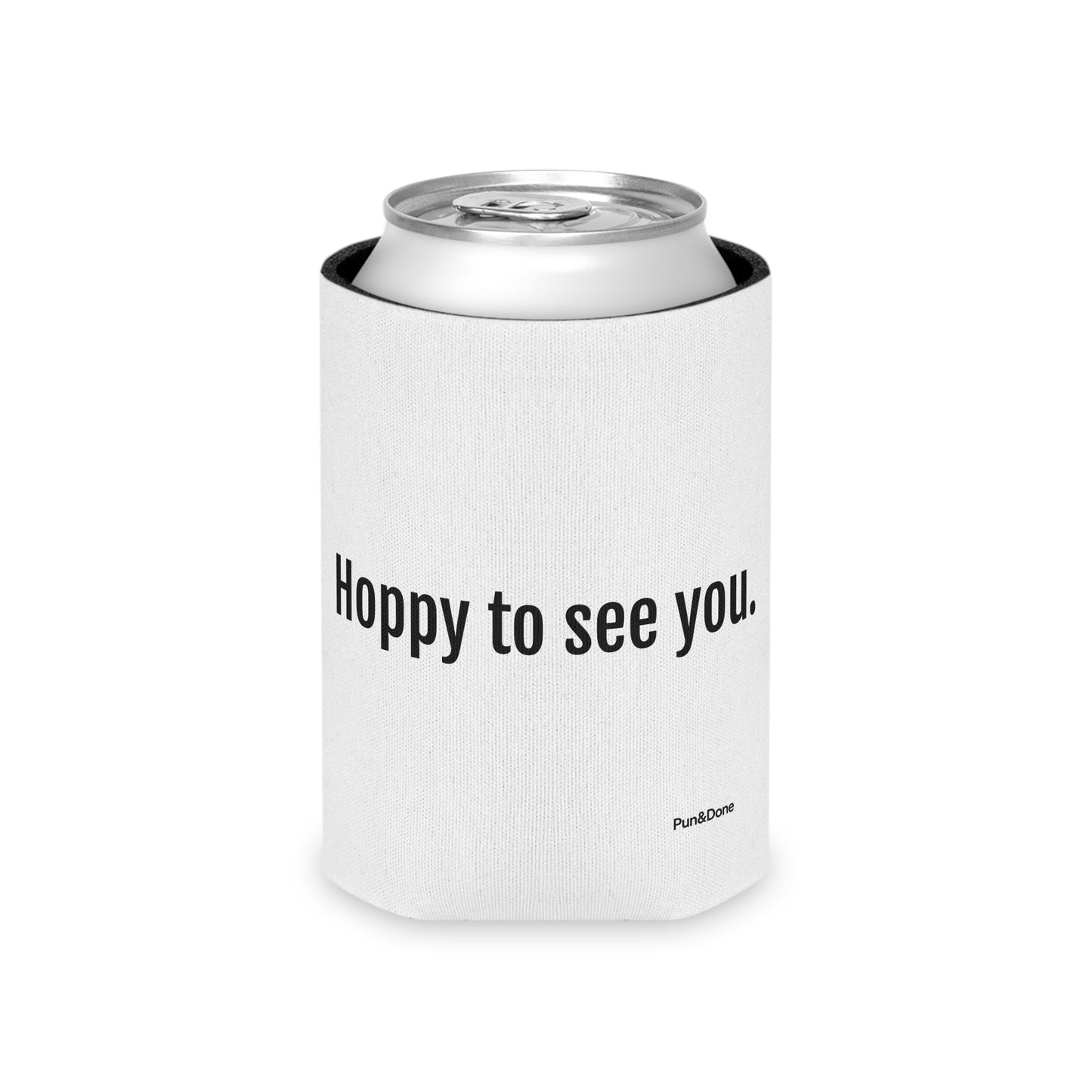 Hoppy to See You can cooler | Beer pun can koozie stubby