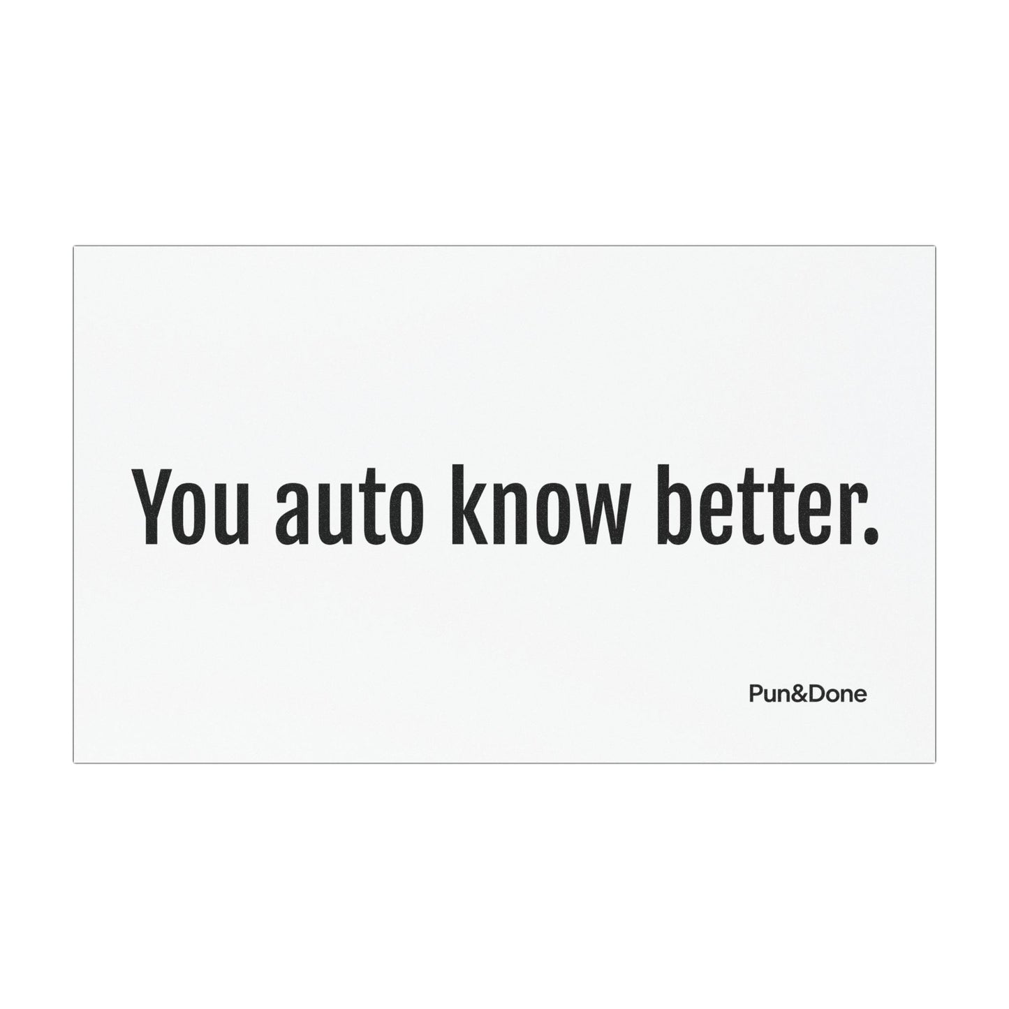 You Auto Know Better - Funny Pun Car Magnet