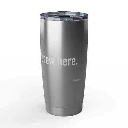 Dad Jokes Brew Here - Vagabond 20oz Travel Tumbler — Rugged Insulated Coffee Cup for Dads