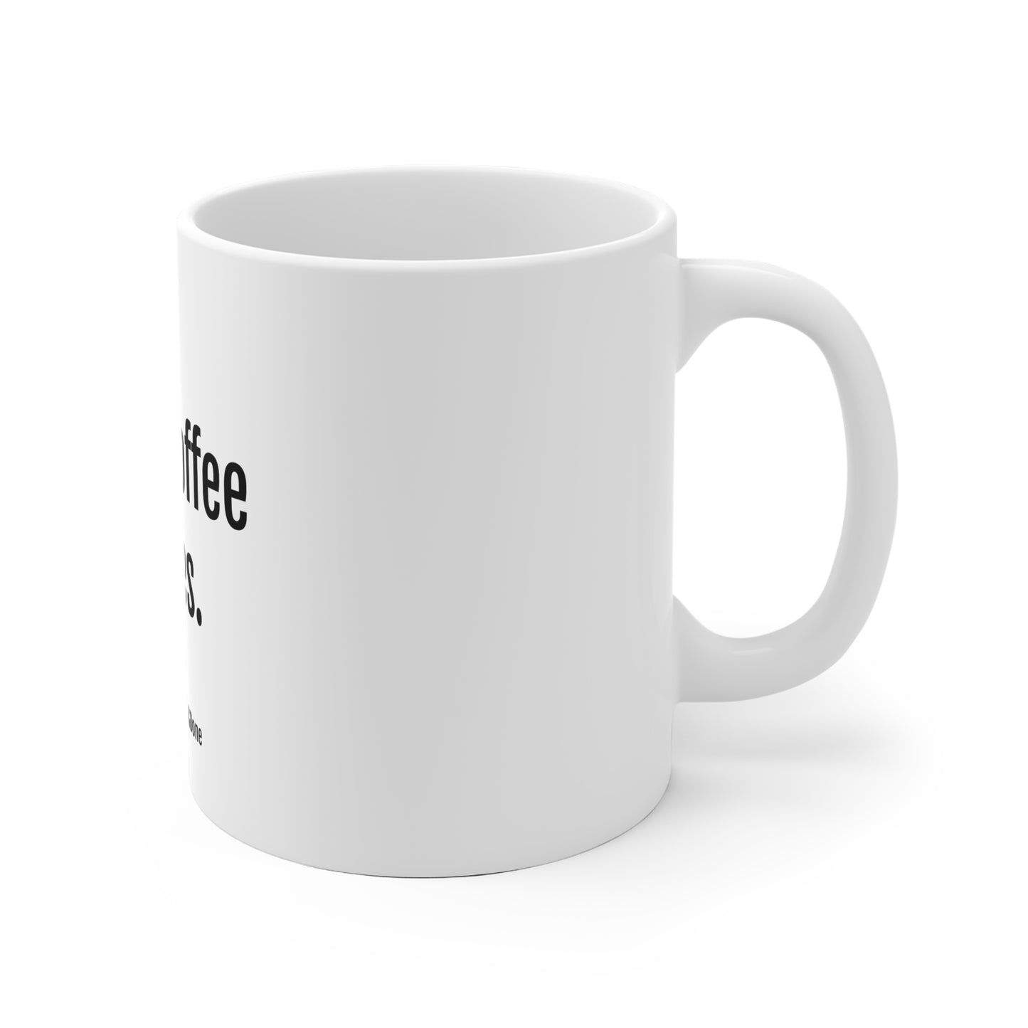 Ceramic Mug — "Fuelled by Coffee and Dad Jokes." Funny Office Coffee Mug, Gift for Coworkers & Friends