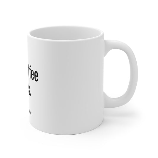 Ceramic Mug — "Fuelled by Coffee and Dad Jokes." Funny Office Coffee Mug, Gift for Coworkers & Friends